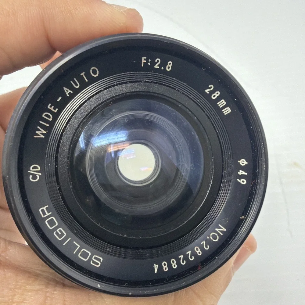 Vintage Soligor Lens 28mm f/2.8 Wide Angle Lens Pentax Mount Clean.